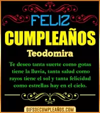 GIF Frases de Cumpleaños Teodomira